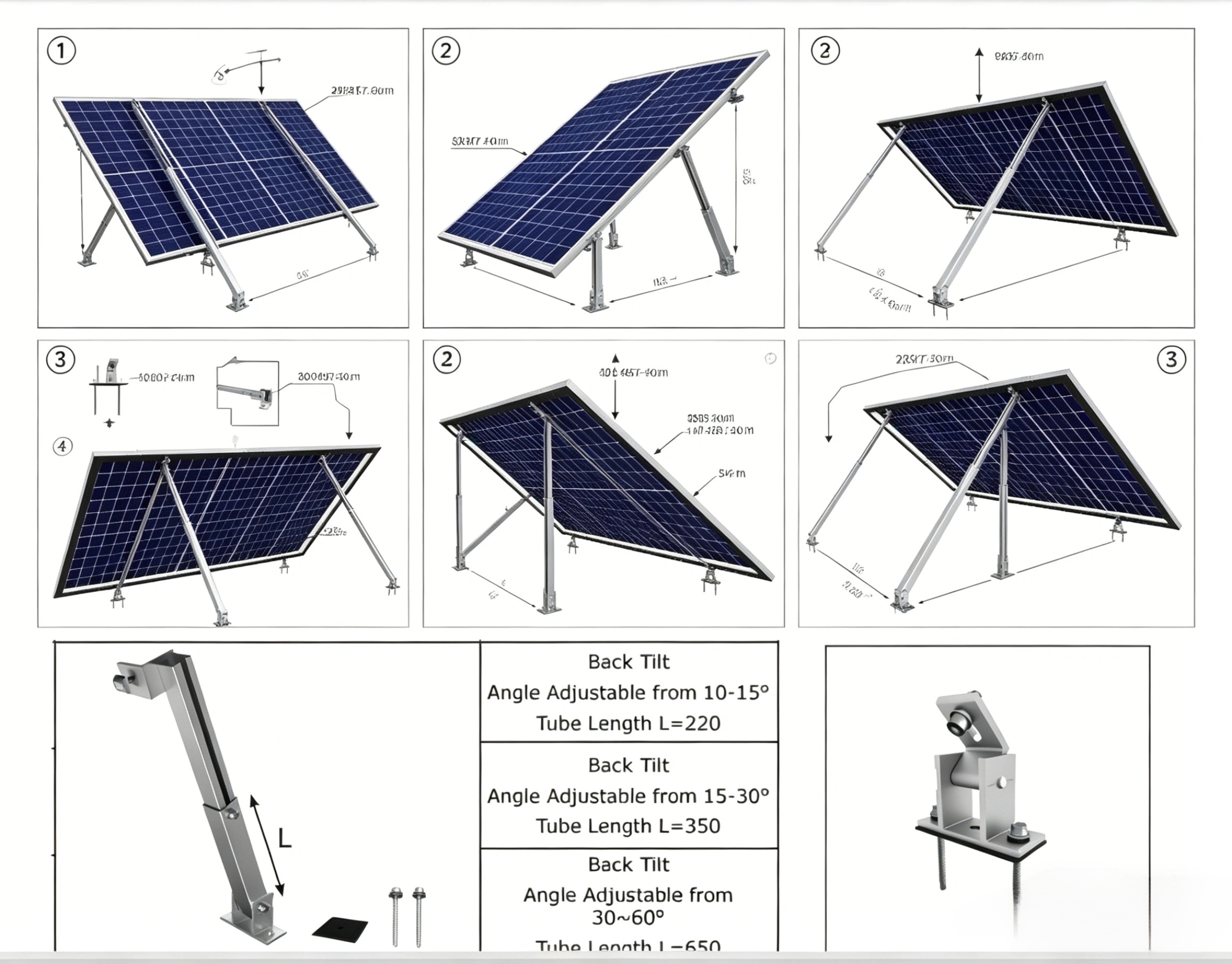 roof solar adjustable tilt up mounting system roof solar adjustable tilt up mounting system