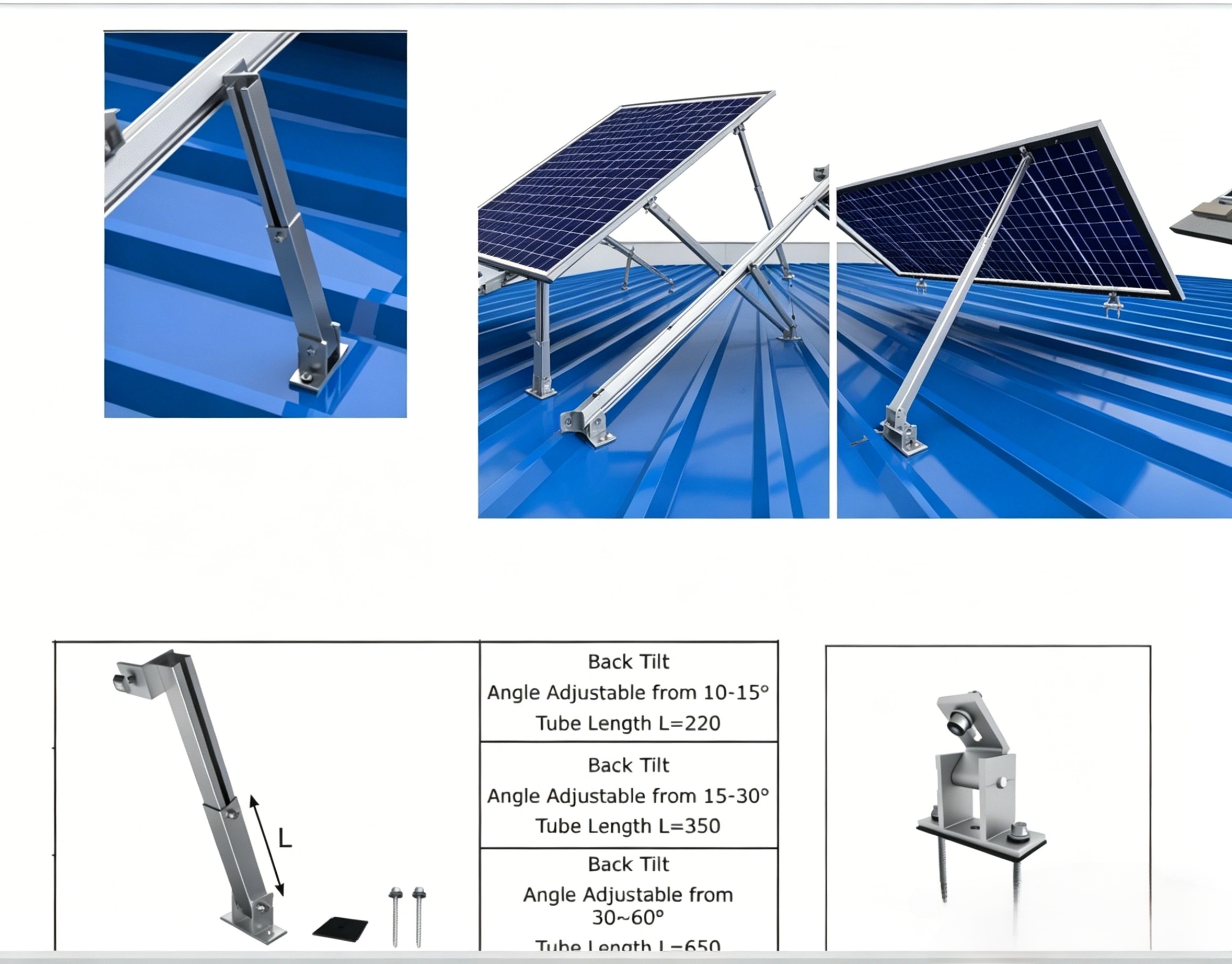 roof solar m adjustable tilt up mounting system roof solar m adjustable tilt up mounting system
